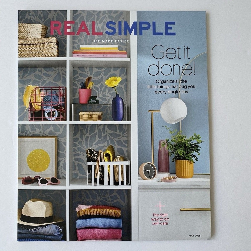REAL SIMPLE MAGAZINE MAY 2025 NEW NO LABEL GET ORGANIZED ISSUE